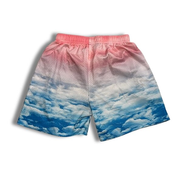Eric Emanuel Clouds Mesh Shorts Gradient Pink & Blue Design Size M Made In New Y - Picture 3 of 4